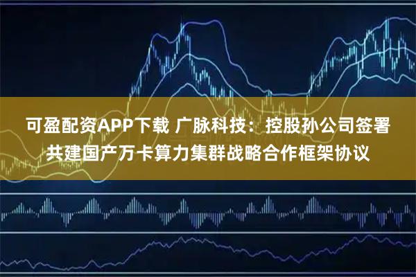 可盈配资APP下载 广脉科技：控股孙公司签署共建国产万卡算力集群战略合作框架协议