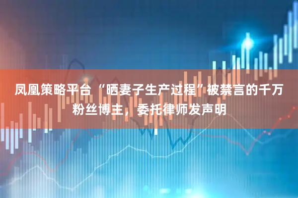 凤凰策略平台 “晒妻子生产过程”被禁言的千万粉丝博主，委托律师发声明